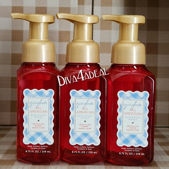 3x Bath Body Works GINGHAM ALL AMERICAN Foaming Hand Soap Bundle - Picture 1 of 2